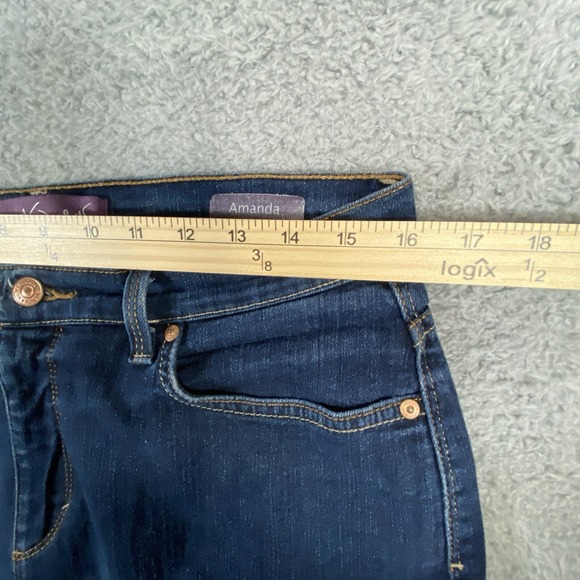 Gloria Vanderbilt Amanda Jeans Size 12 Short Straight Dark Wash Stretch Casual - Picture 6 of 14